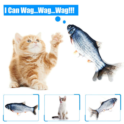 Interactive Cat Toys USB Rechargeable Fish For Cats