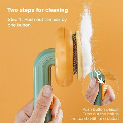 Push out the hair by one button