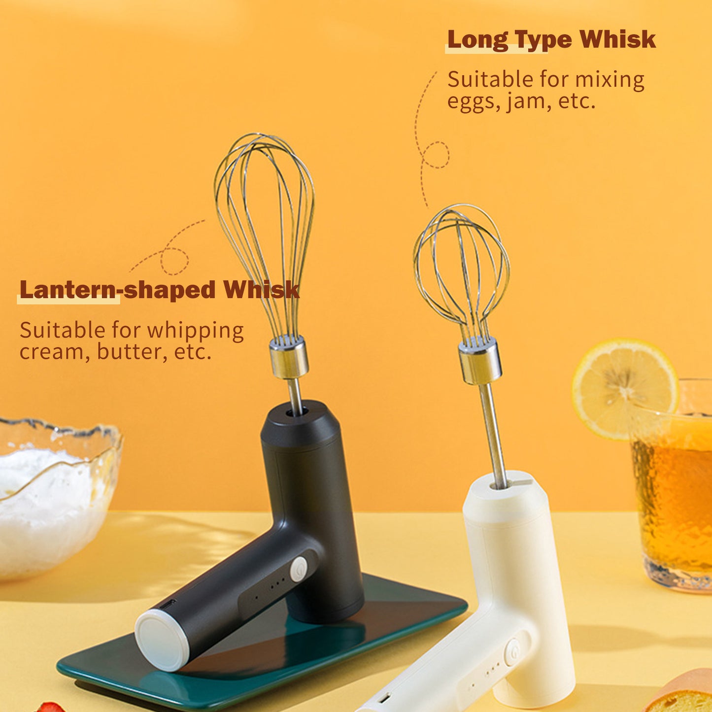 USB Rechargeable 3-Speed Electric Egg Beater