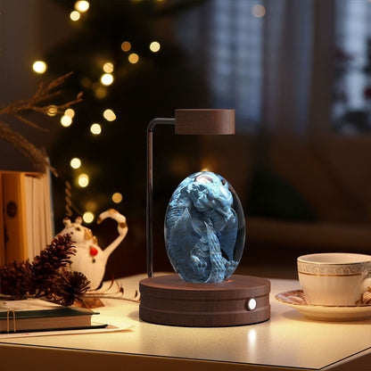 Crystal Glass LED Night Light USB Rechargeable