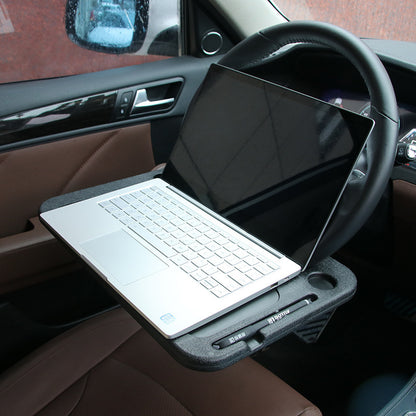 Convenient Steering Wheel Card Table