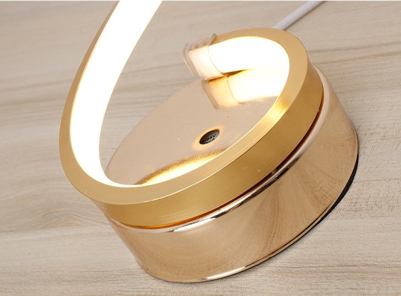 Modern 24W LED Table Lamp with Three-Color Dimming & Remote Control