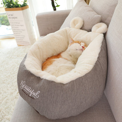 Warming Pet Bed - Soft Sleeping Bag & Pet Cushion