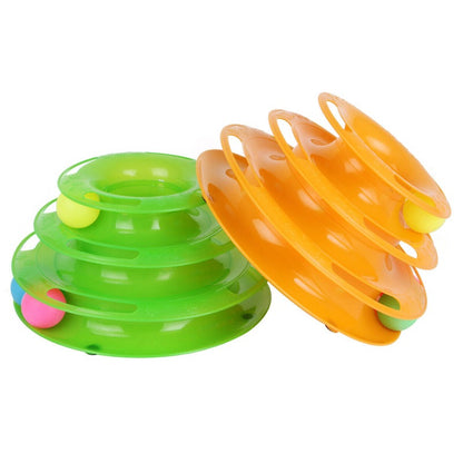 Three-tier interactive cat toy