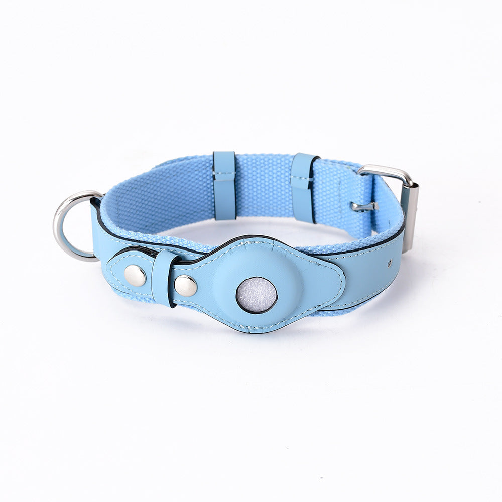 Leather Pet Chain Collar Ring Rope for Airtag Models