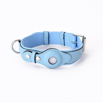 Leather Pet Chain Collar Ring Rope for Airtag Models