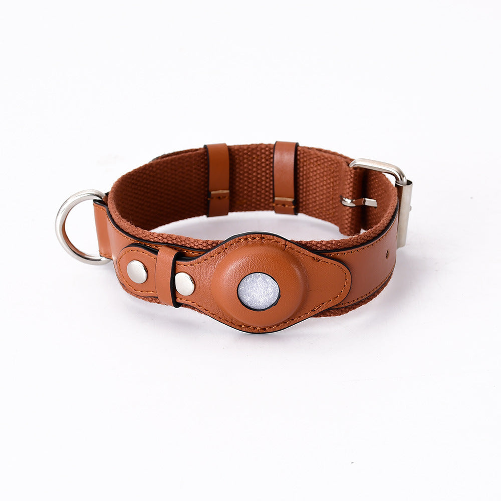 Leather Pet Chain Collar Ring Rope for Airtag Models