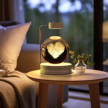 Crystal Glass LED Night Light USB Rechargeable