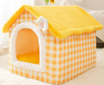 Cozy Foldable Pet House | Warm Winter Bed for Dogs & Cats