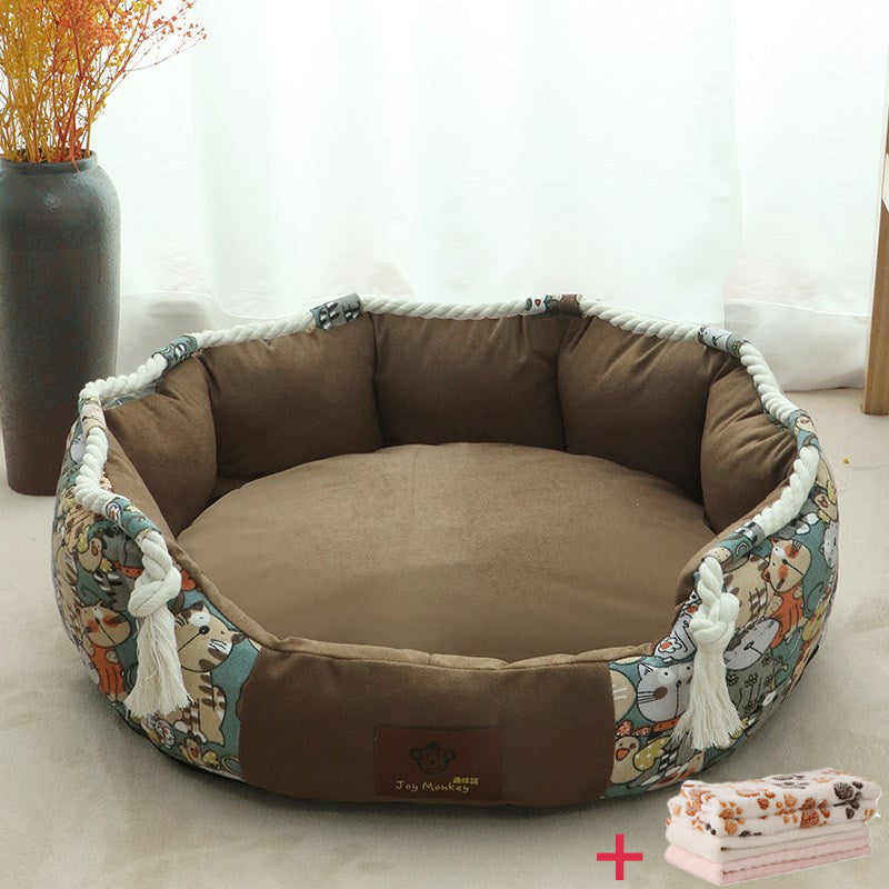 Thickened Washable Pet Nest - Multiple Colors Available