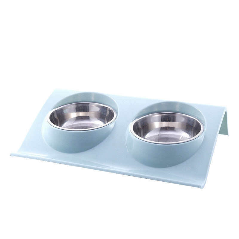 Stainless Steel Pet Double Bowl for Safety and Easy Cleaning