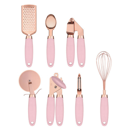 Elegant Copper-Plated Kitchen Utensils Set