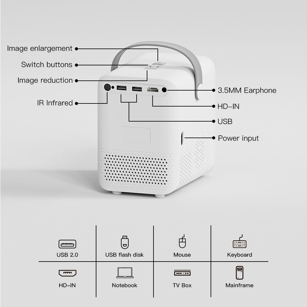 Super Clear Household Mini Portable LCD Projector