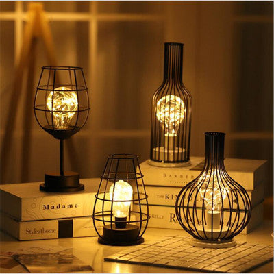 Creative Iron Style Table Lamp for Bedroom