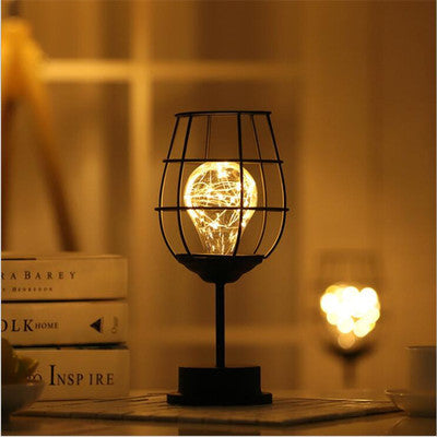 Creative Iron Style Table Lamp for Bedroom