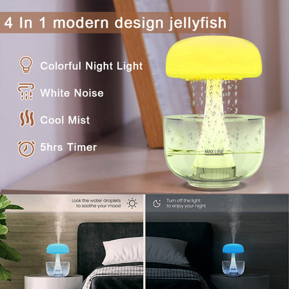 Jellyfish Raindrop Humidifier with seven-Color Light