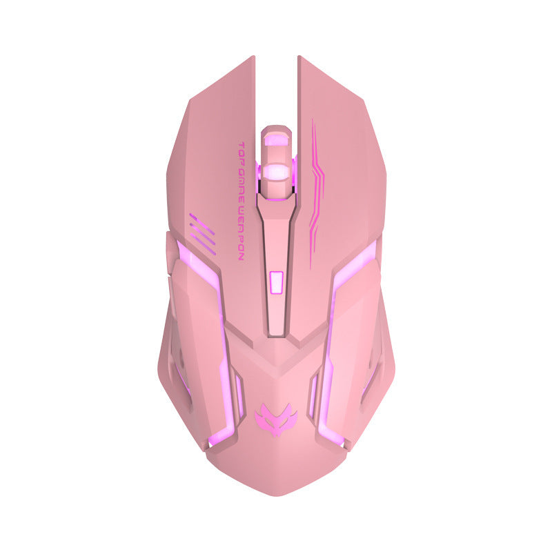 Pink Wireless Charging Mouse