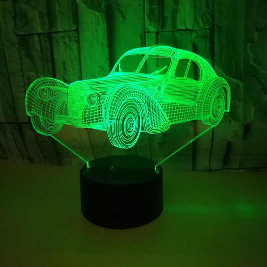 Car USB 3D Night Light Classic Car 3D Lighting