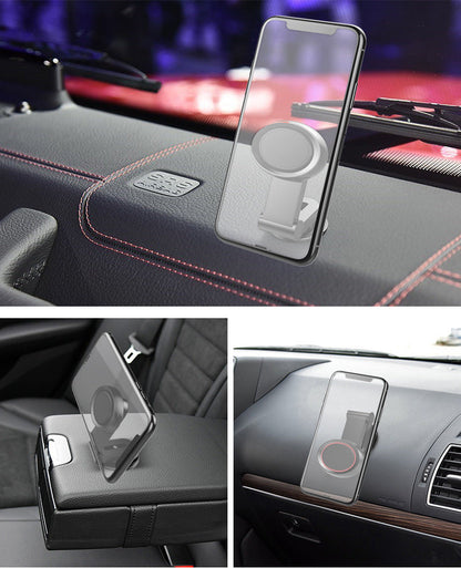 Car Mobile Phone Holder with Sticky Base | Rotatable Magnetic Design