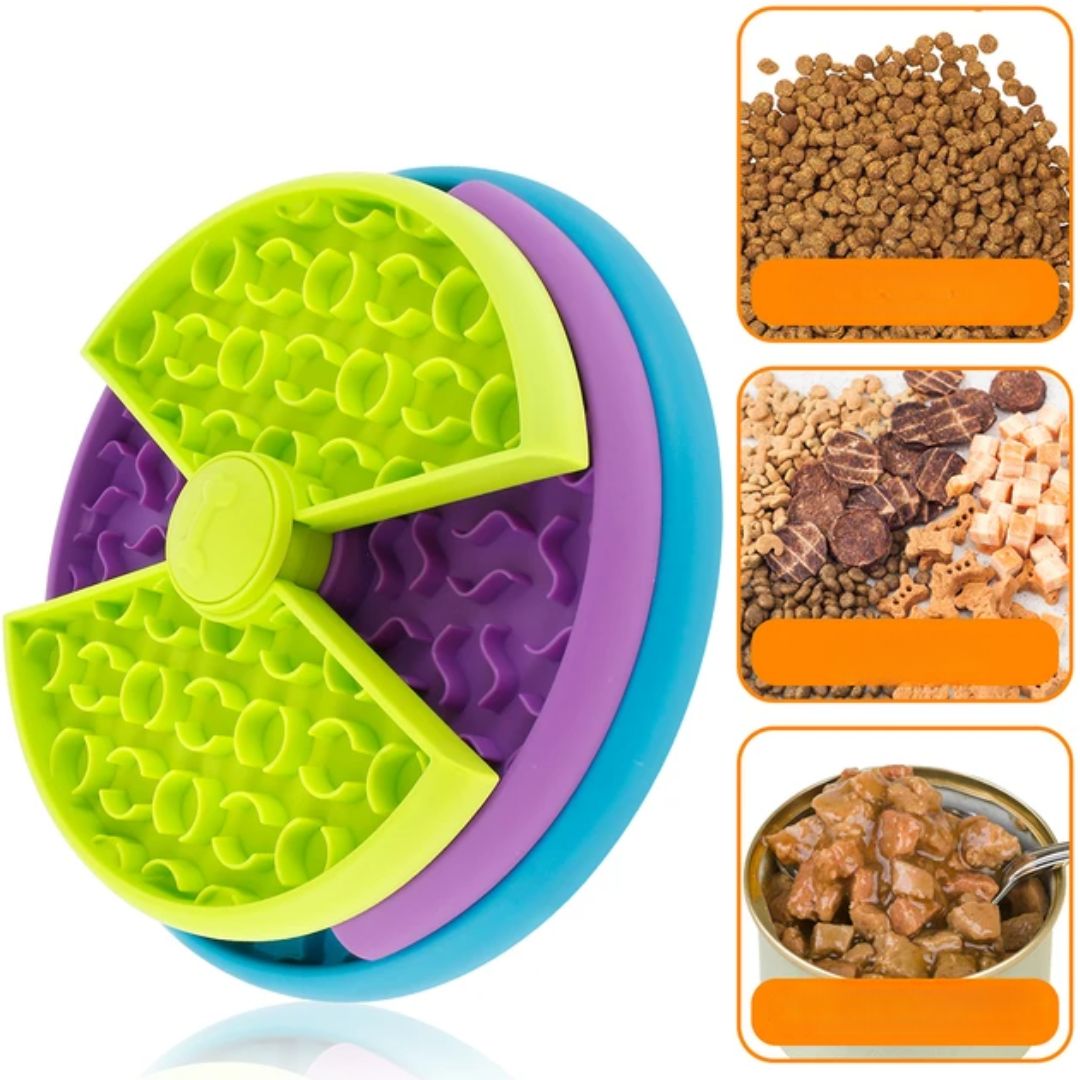 3-Layer Rotating Puzzle Pet Slow Feeder for Mental Stimulation