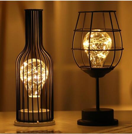 Creative Iron Style Table Lamp for Bedroom