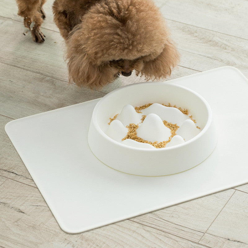 Scientific Mountain Shape Pet Food Plate Slow Eating Design