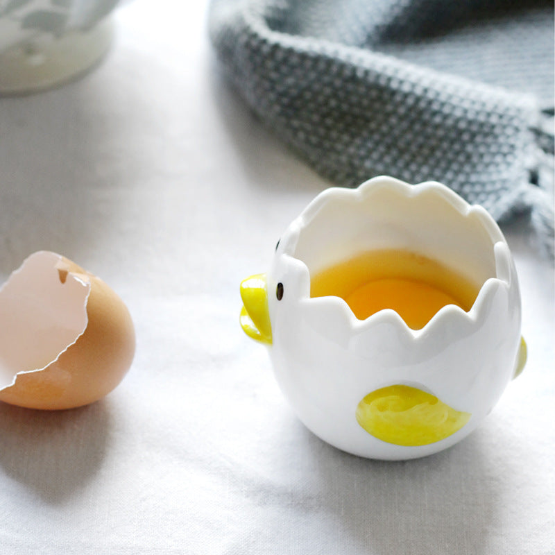 Cute Chicken Ceramic Egg Yolk Separator