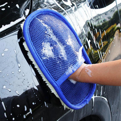 Soft Hair Car Wash Gloves for Car & Motorcycle Cleaning