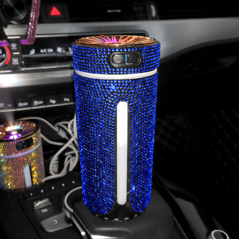 Luxury Diamond Car Humidifier & LED  Blue