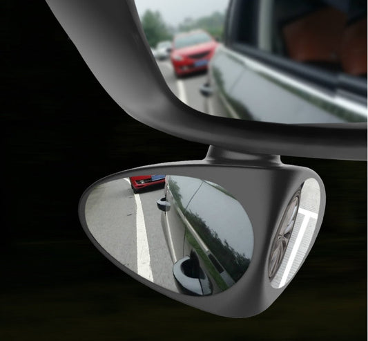 Glass Triangle Rearview Mirror in Black and White