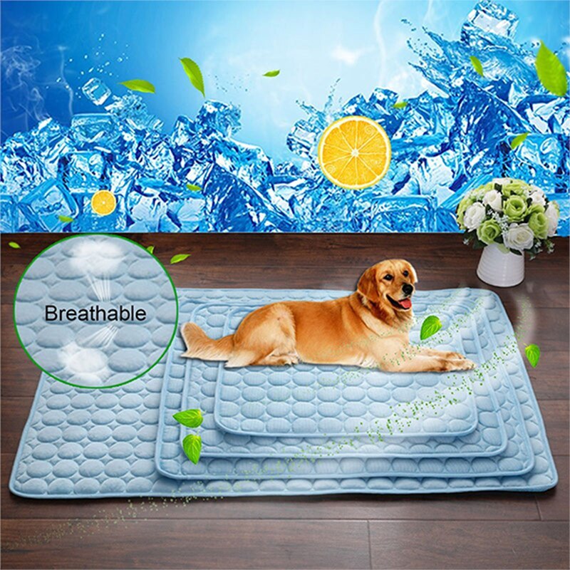 Pet Dog & Cat Ice Silk Cooling Mat