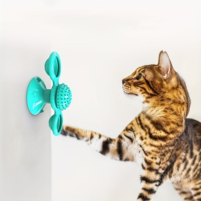 Interactive Cat Toy with Suction Cup and Catnip