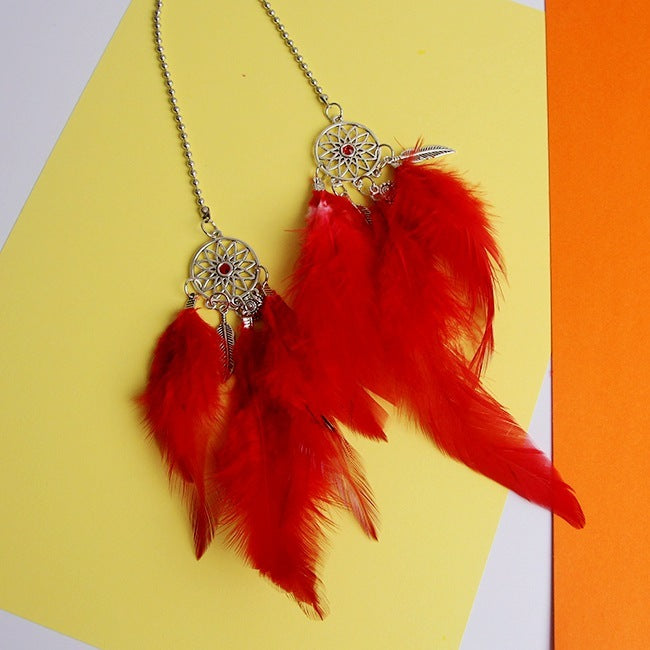 Dream Catcher Car Ornament - Metal and Feather Car Ornaments