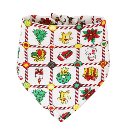 Christmas Cartoon Cotton Pet Scarf