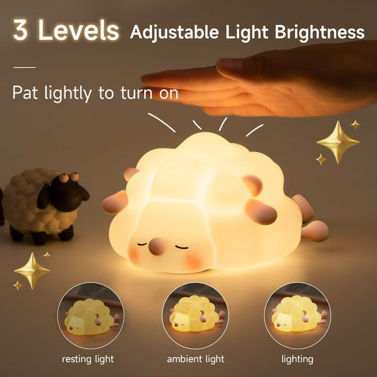 Rechargeable Sheep Night Light with Timer & Dimmer