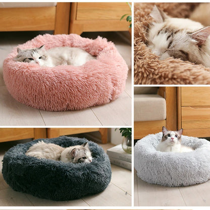 Plush pet bed for cats