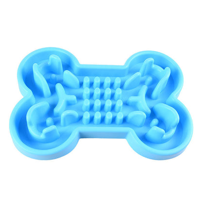 Bone Puzzle Silicone Pet Bowl - Slow Feeder for Dogs and Cats