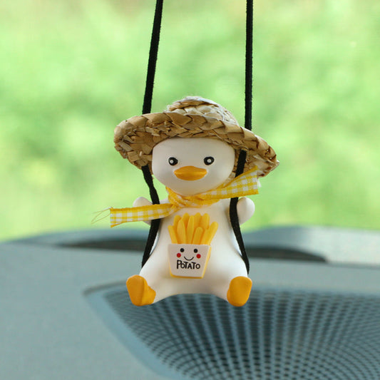 Cute Duck Design Hanging Ornament for Car or Room Decoration