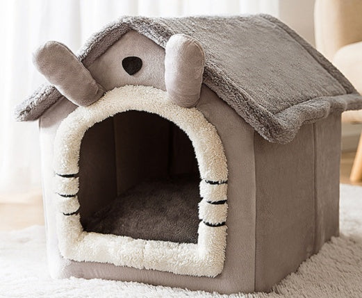 Cozy Foldable Pet House | Warm Winter Bed for Dogs & Cats