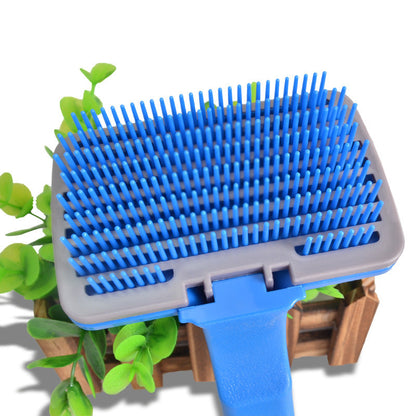 Durable Plastic Pet Hair Brush - Easy Clean & Comfortable