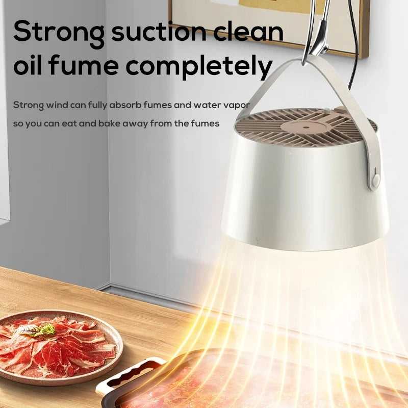 Strong suction clean oil fume completely