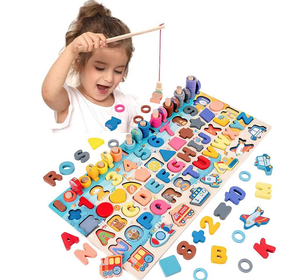 Montessori Educational Wooden Toys for Kids Ages 1-3