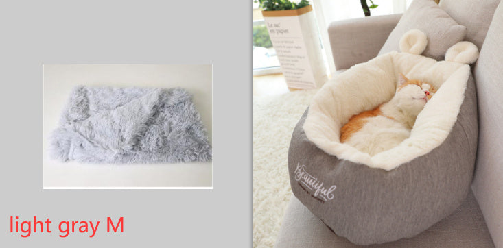 Warming Pet Bed - Soft Sleeping Bag & Pet Cushion