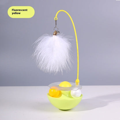 Interactive Cat Toy with Catnip, Feather, and Bell