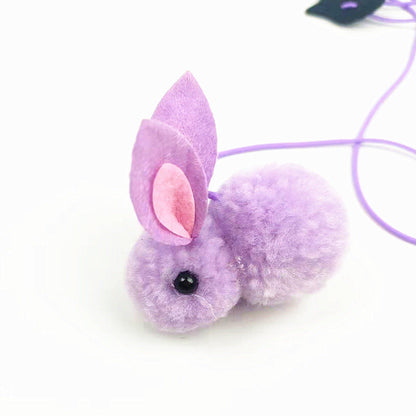 Funny Cat Stick Hanging Toy with Rabbit Design