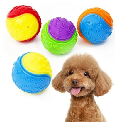 Rubber Pet Toy Ball Tpr Toy Random Color - Pet Toys Gift