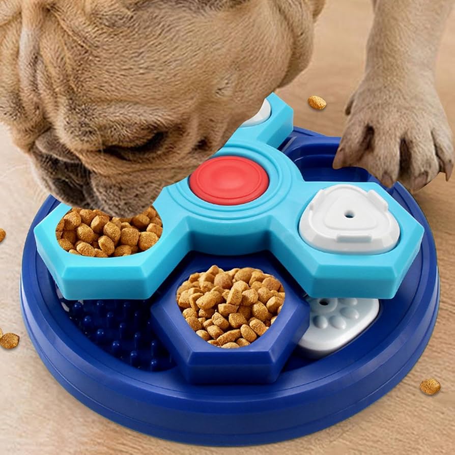 4-Layer Slow Feeder Puzzle Bowl - Non-Slip Interactive Dog Game