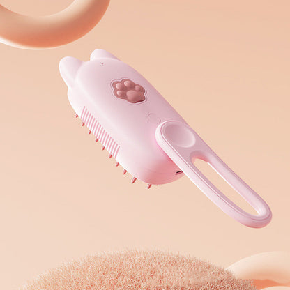 New Rotating Cat Brush Pink and Milky White