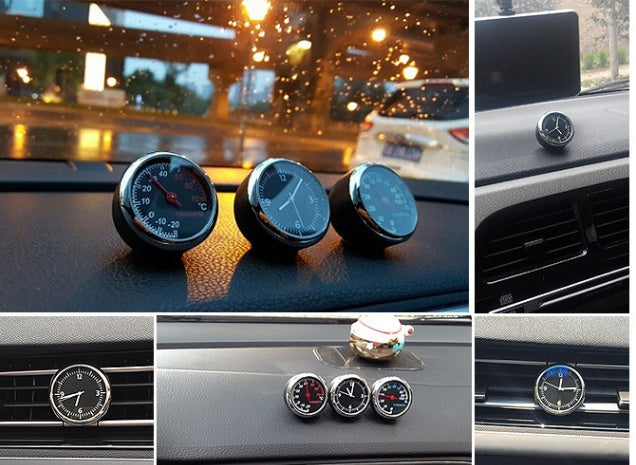 Luminous Car Clock & Thermometer - Stylish & Functional