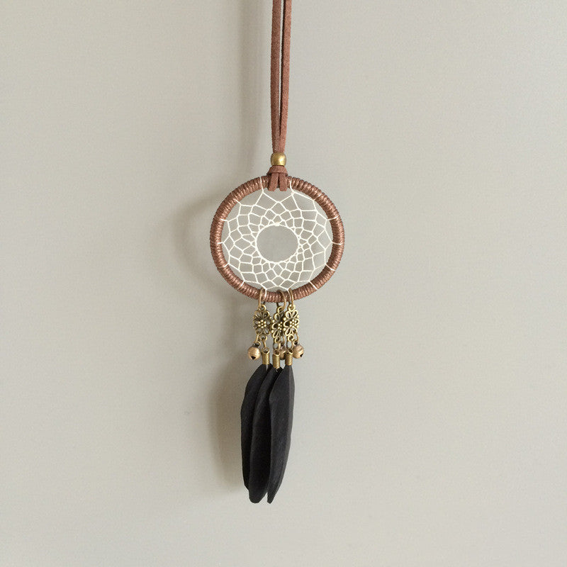 Creative Feather Car Pendant black